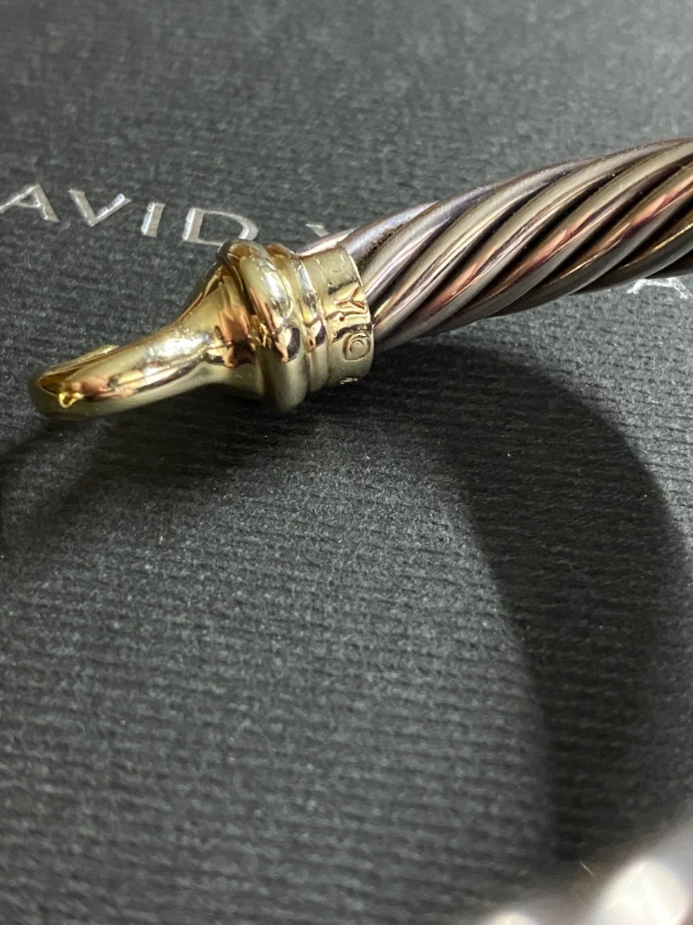 David Yurman Classic cable Buckle Bracelet 14K Gold Medium MSRP $2300